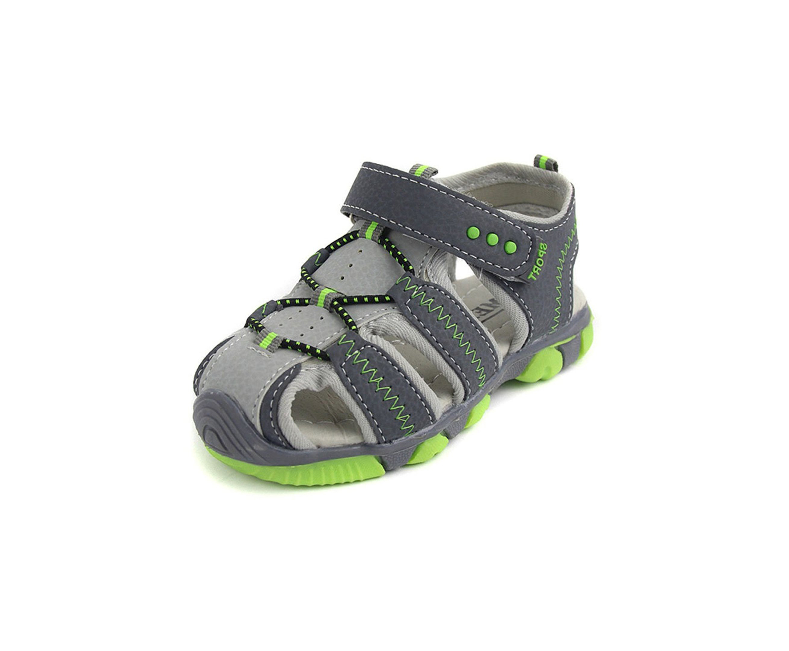 Boys Closed Toe Athletic Outdoor Sandals green â Citron